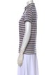 Tory Burch Striped Mock Neck Polo
