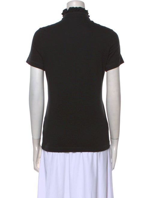 Tory Burch Mock Neck Short Sleeve Polo