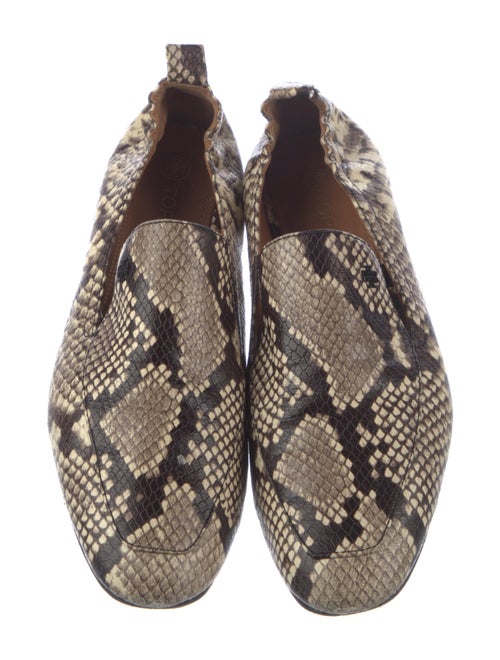 Tory Burch Leather Animal Print Loafers