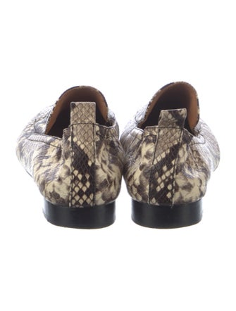 Tory Burch Leather Animal Print Loafers
