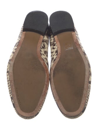 Tory Burch Leather Animal Print Loafers