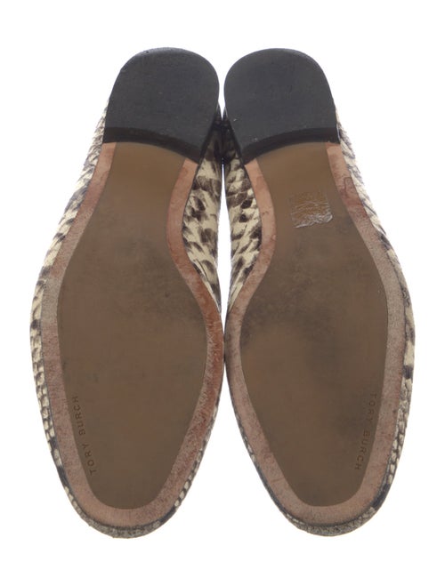 Tory Burch Leather Animal Print Loafers