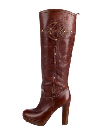 Tory Burch Leather Rain Boots