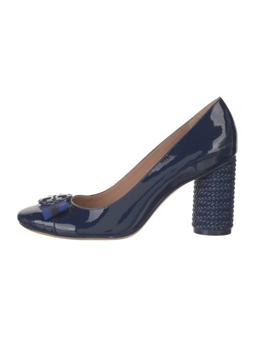 Tory Burch Patent Leather Grosgrain Trim Pumps