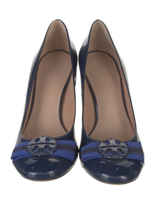 Tory Burch Patent Leather Grosgrain Trim Pumps