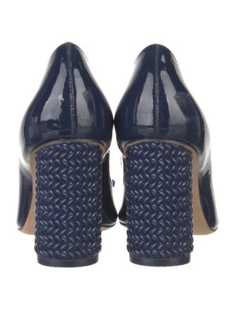 Tory Burch Patent Leather Grosgrain Trim Pumps