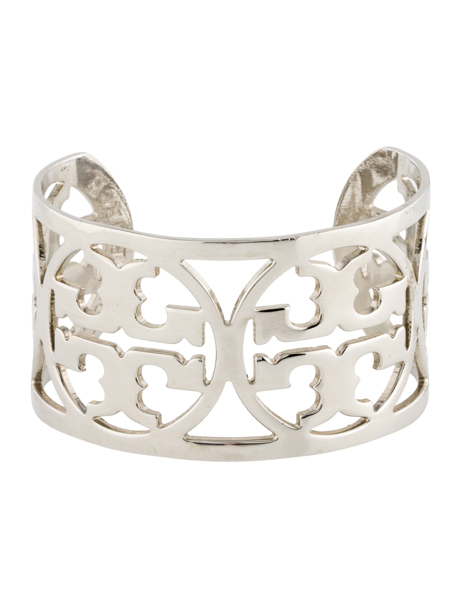 Tory Burch Reva Cut-Out Logo Cuff Bracelet