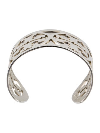 Tory Burch Reva Cut-Out Logo Cuff Bracelet