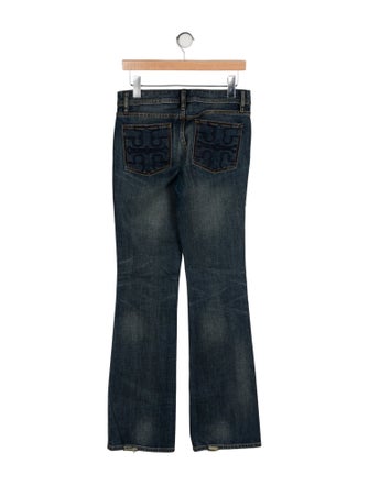 Tory Burch Mid-Rise Wide Leg Jeans