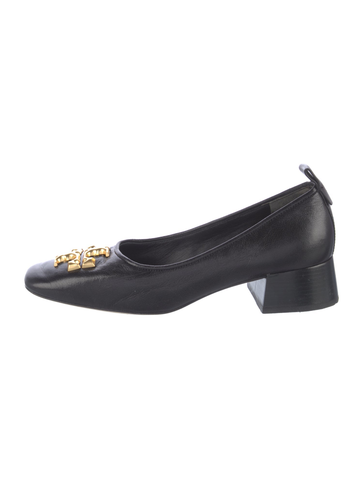 Tory Burch Signature Logo Leather Flats