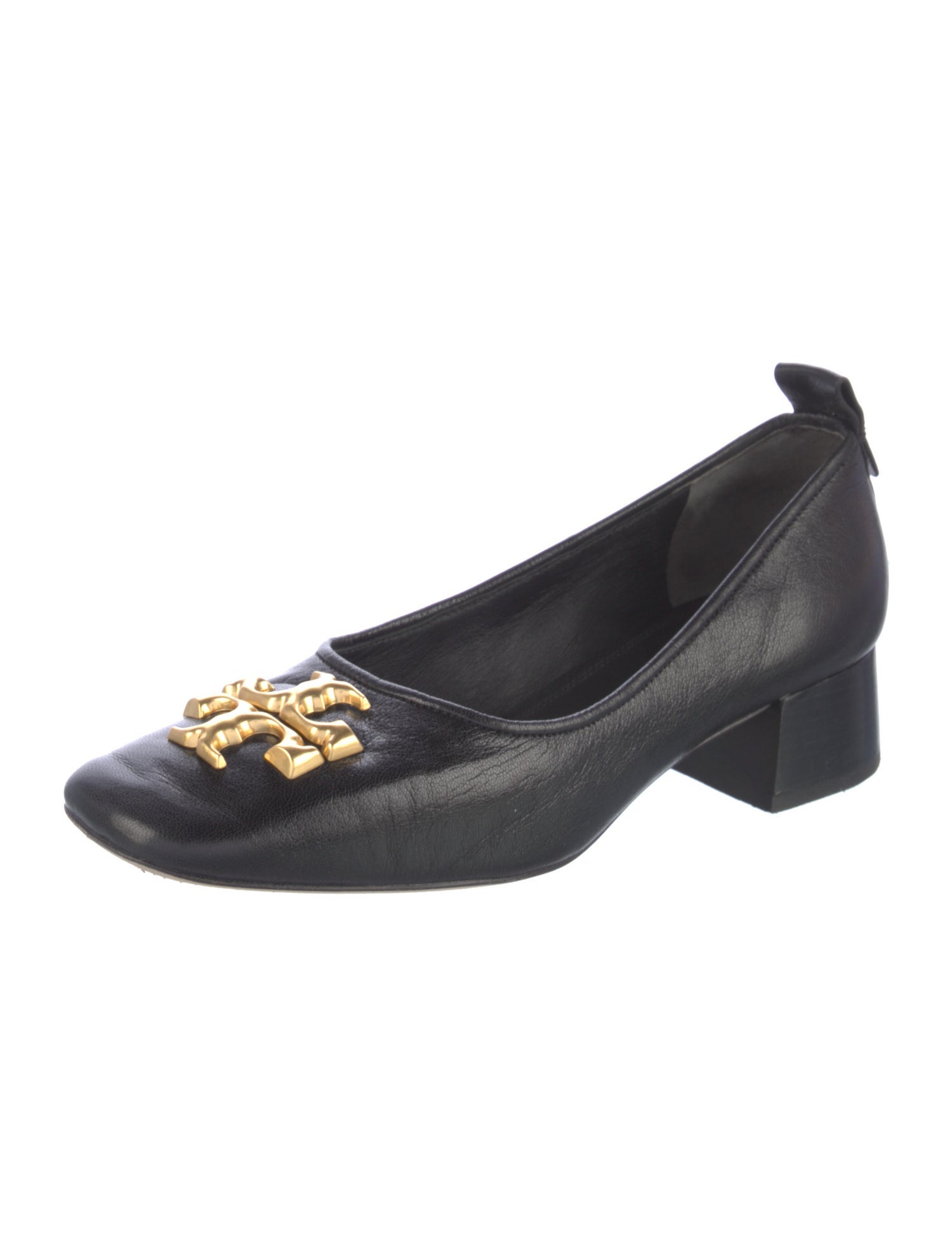 Tory Burch Signature Logo Leather Flats