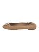 Tory Burch Suede Leather Trim Embellishment Ballet Flats