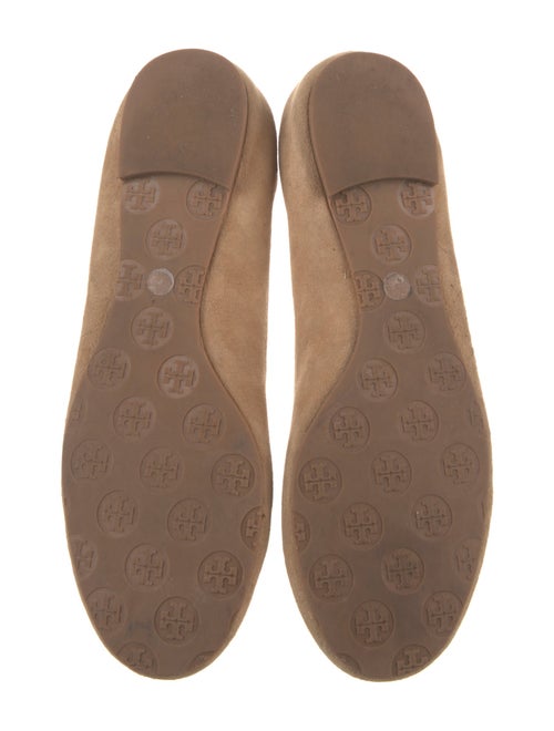 Tory Burch Suede Leather Trim Embellishment Ballet Flats
