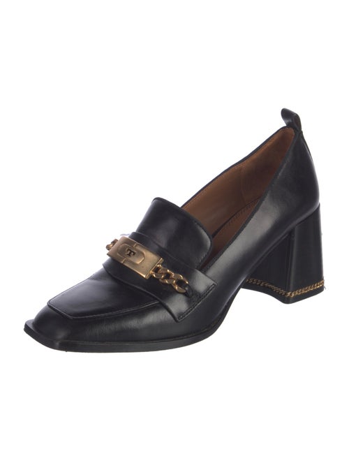 Tory Burch Leather Chain-Link Accents Pumps