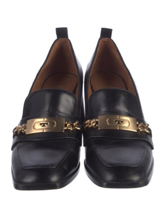 Tory Burch Leather Chain-Link Accents Pumps