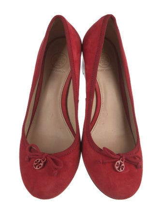 Tory Burch Suede Bow Accents Pumps