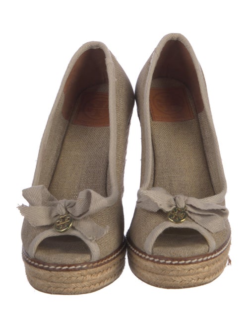 Tory Burch Canvas Bow Accents Pumps
