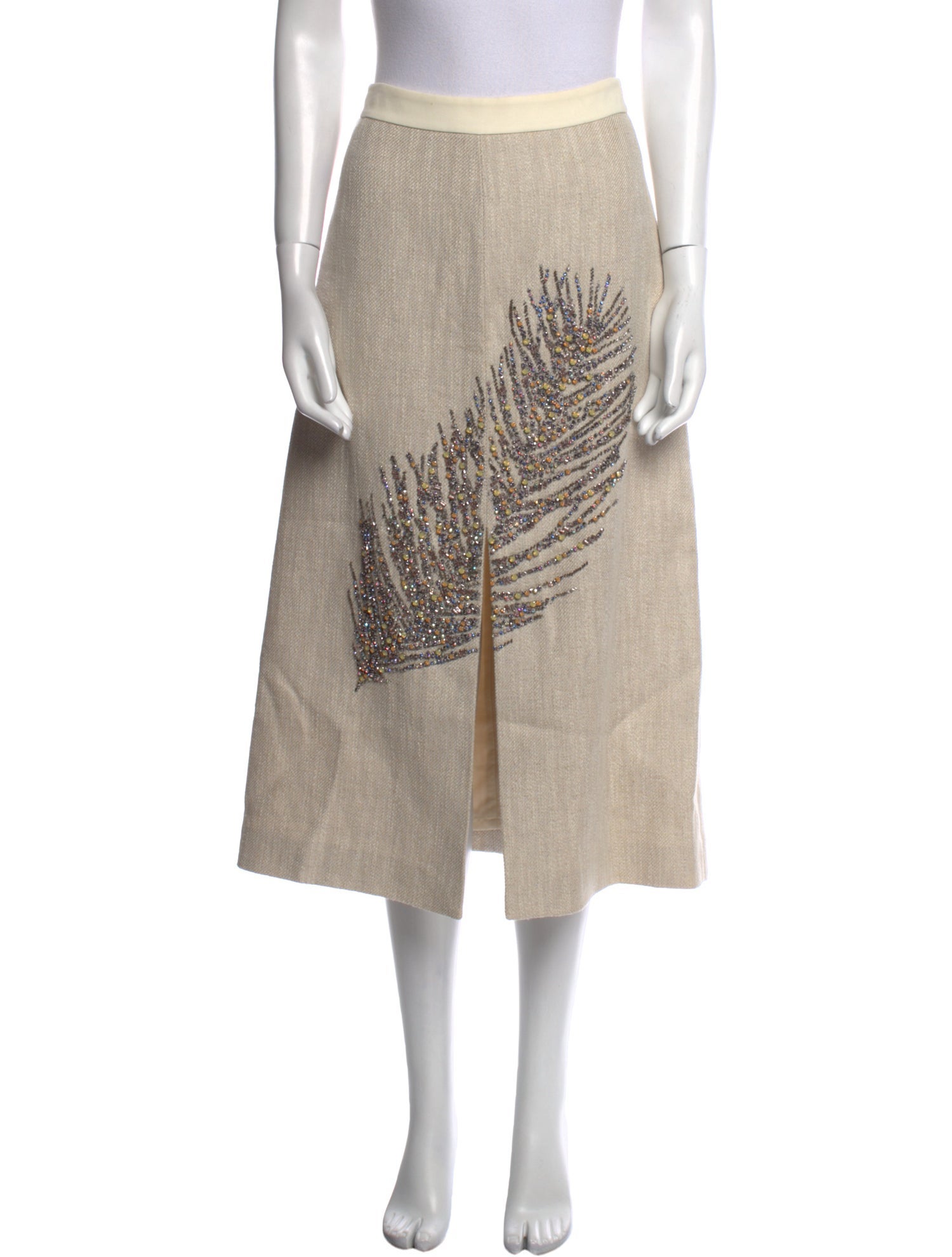 Tory Burch Linen Midi Length Skirt