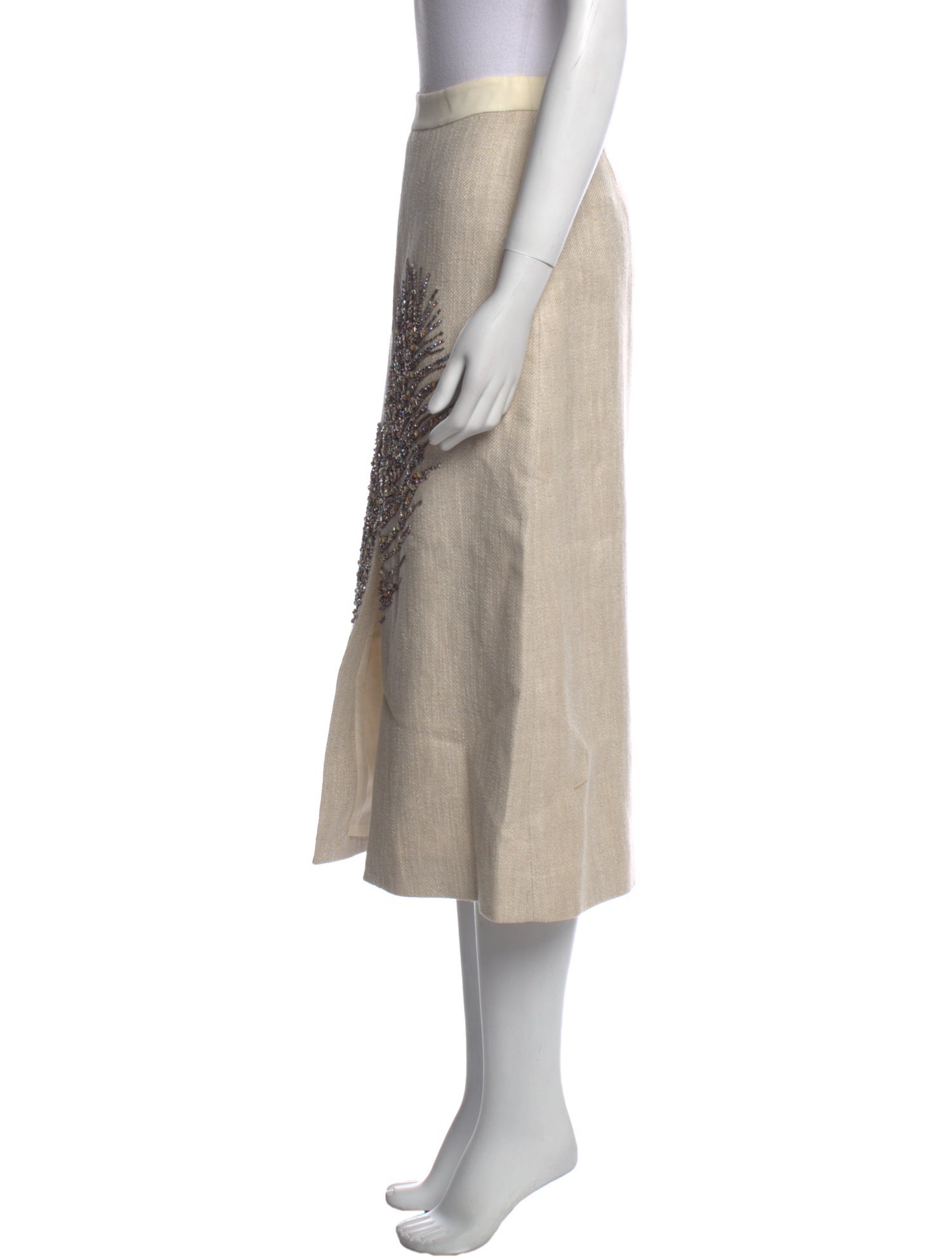 Tory Burch Linen Midi Length Skirt