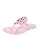 Tory Burch Patent Leather Cutout Accent Flip Flops