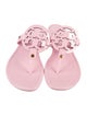 Tory Burch Patent Leather Cutout Accent Flip Flops