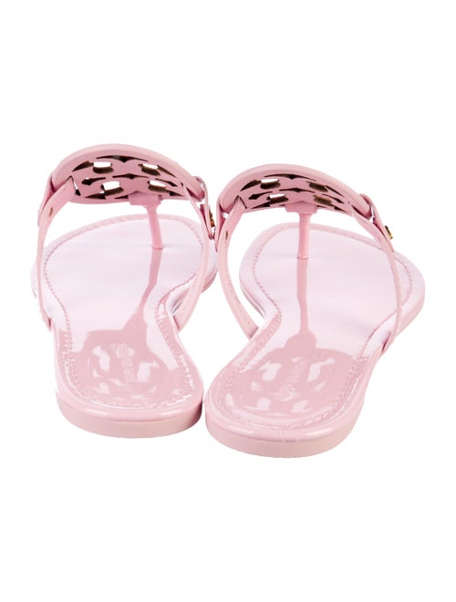 Tory Burch Patent Leather Cutout Accent Flip Flops