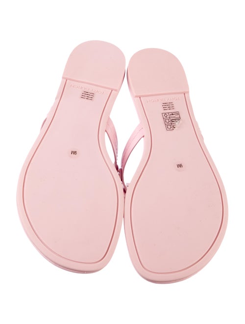 Tory Burch Patent Leather Cutout Accent Flip Flops
