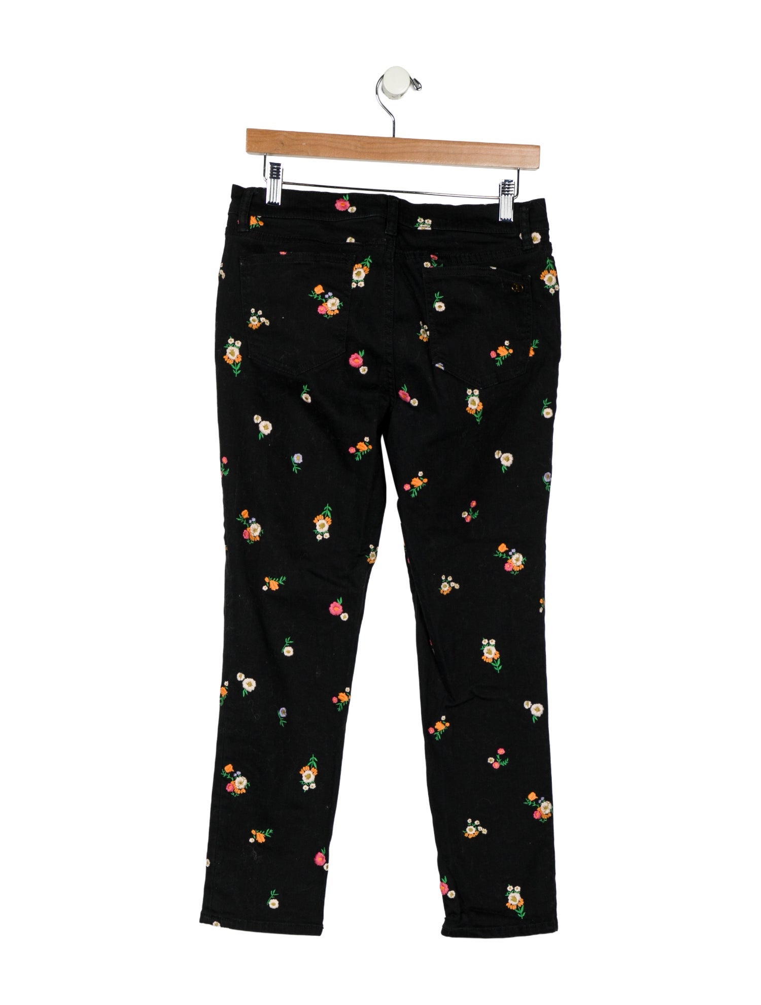 Tory Burch Mid-Rise Straight Leg Jeans