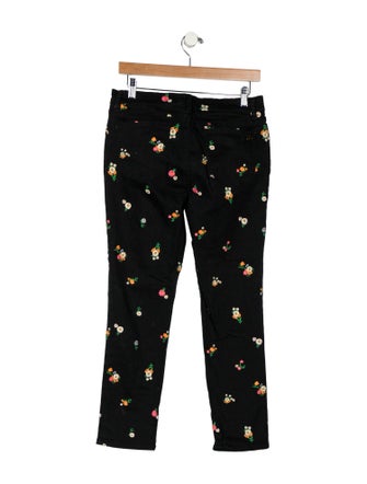 Tory Burch Mid-Rise Straight Leg Jeans