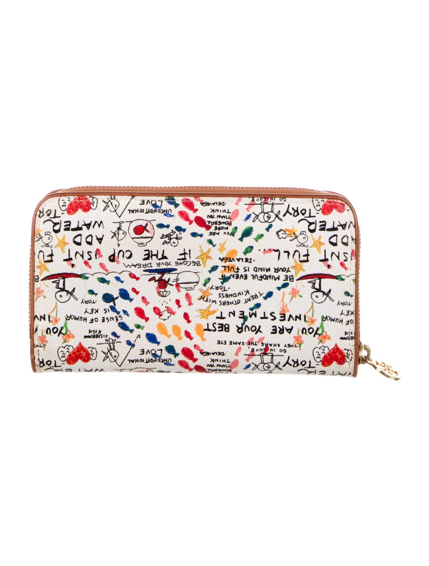 Tory Burch Leather Printed Coin Pouch