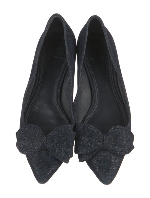 Tory Burch Denim Bow Accents Flats