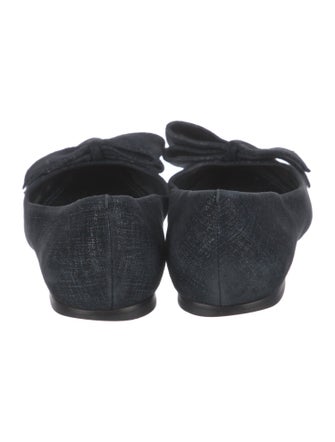 Tory Burch Denim Bow Accents Flats