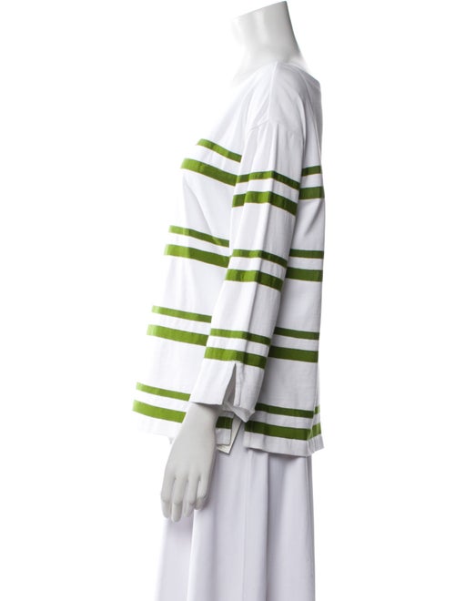 Tory Burch Striped Bateau Neckline Top