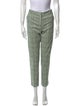 Tory Burch Plaid Print Straight Leg Pants