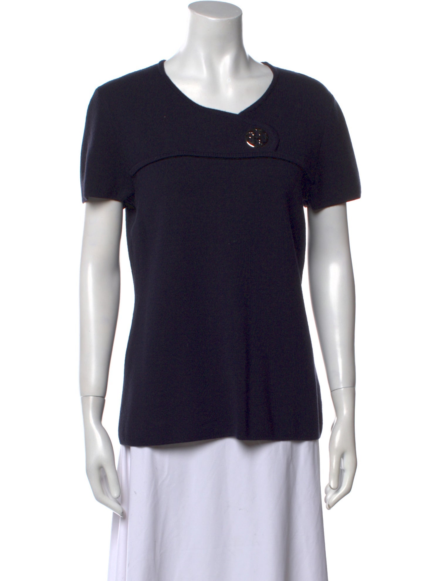 Tory Burch Merino Wool Scoop Neck Sweater