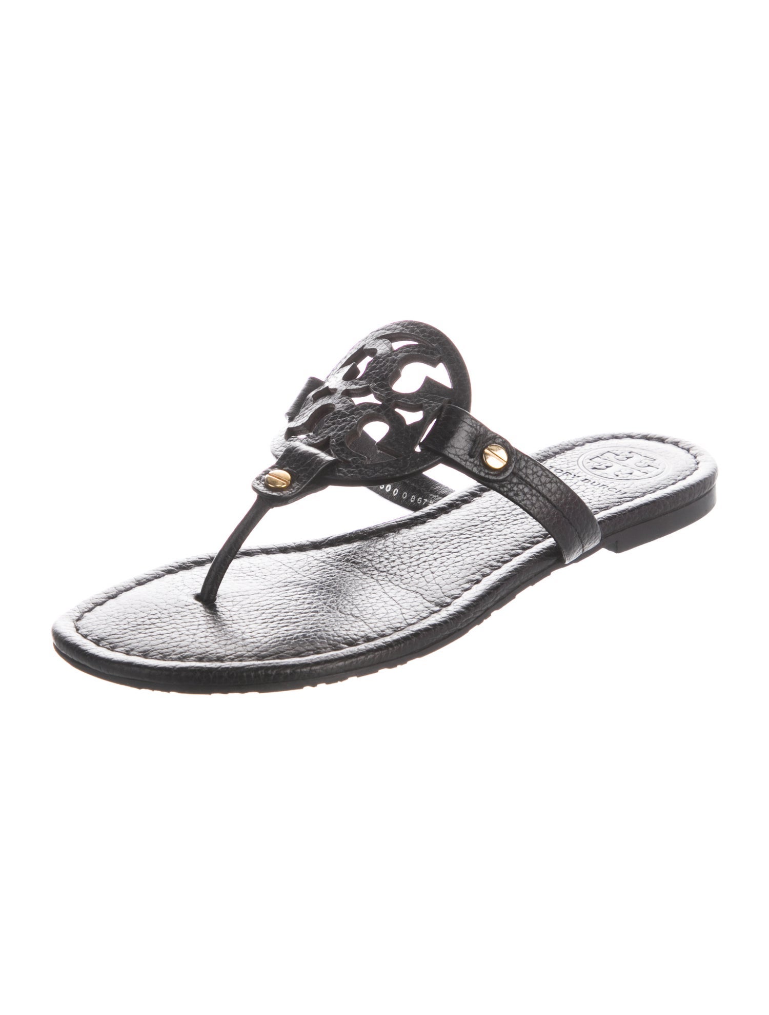 Tory Burch Leather T-Strap Sandals