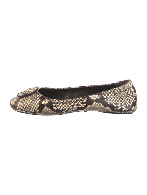 Tory Burch Leather Animal Print Flats