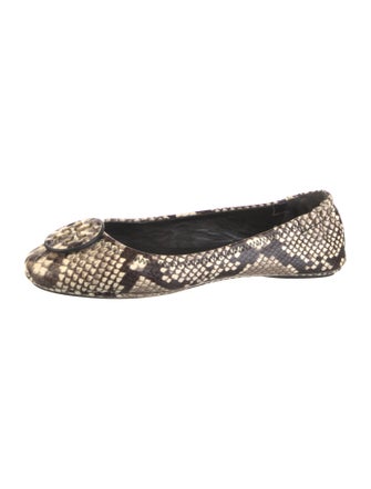 Tory Burch Leather Animal Print Flats