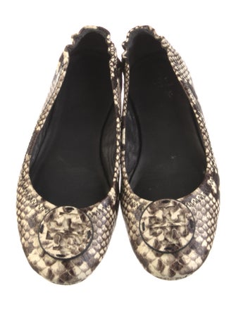 Tory Burch Leather Animal Print Flats
