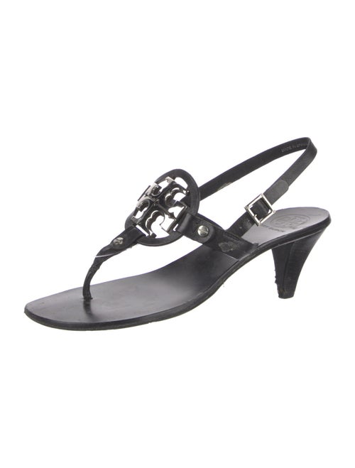 Tory Burch Leather Lasercut Accents Slingback Sandals
