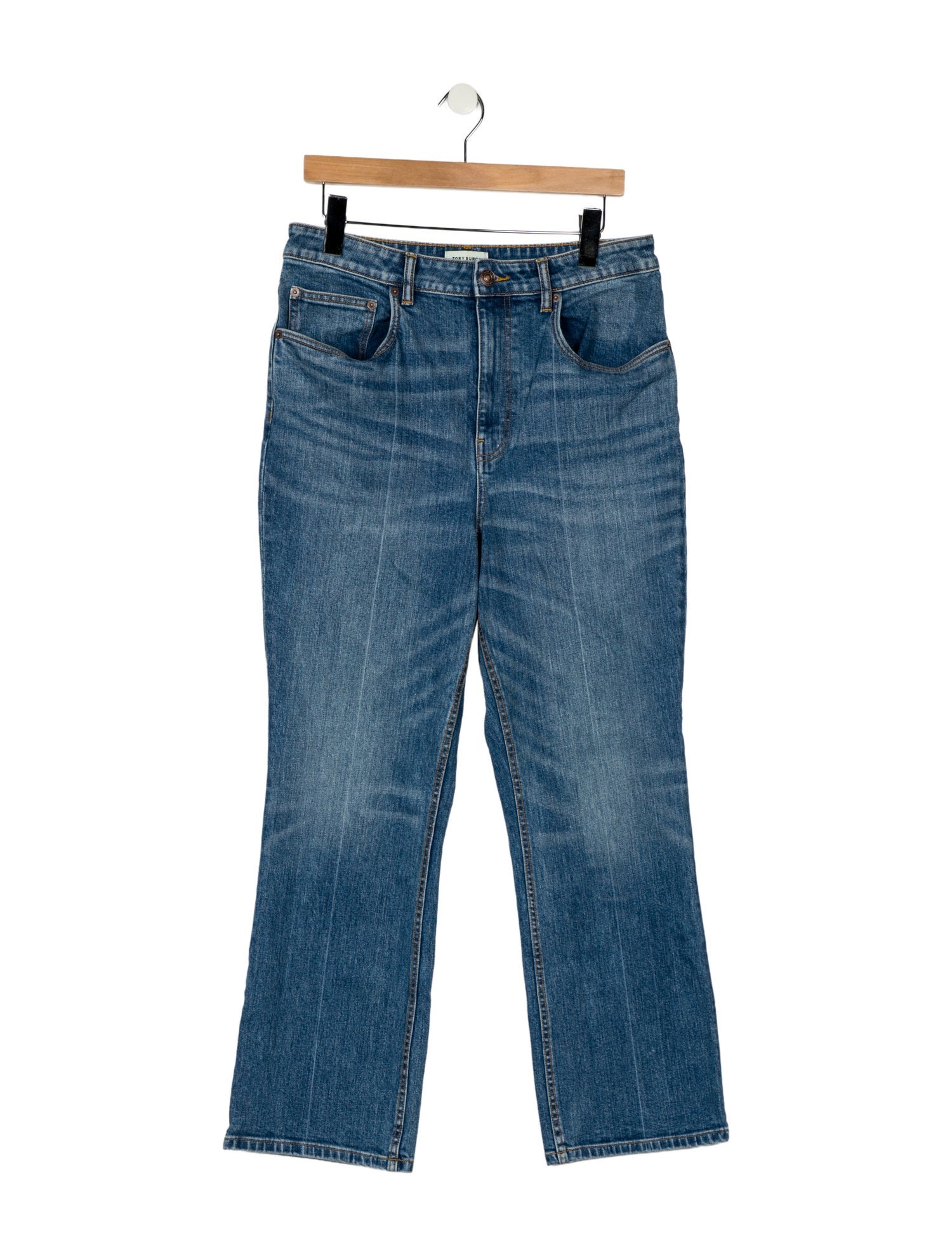 Tory Burch High-Rise Straight Leg Jeans