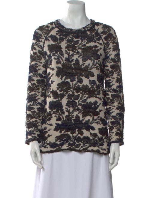 Tory Burch Printed Crew Neck Sweater