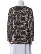 Tory Burch Printed Crew Neck Sweater