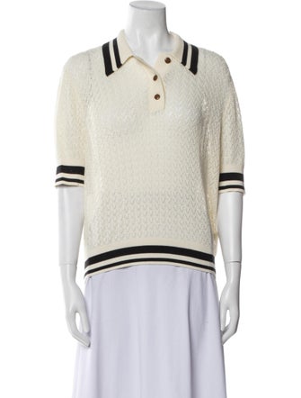 Tory Burch Striped Crew Neck Sweater