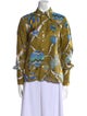 Tory Burch Silk Printed Button-Up Top