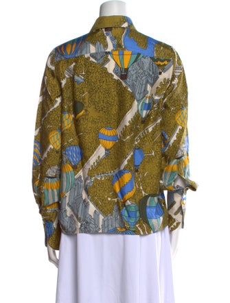 Tory Burch Silk Printed Button-Up Top
