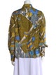 Tory Burch Silk Printed Button-Up Top