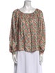 Tory Burch Silk Floral Print Blouse