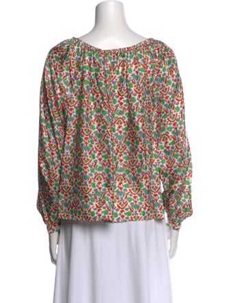 Tory Burch Silk Floral Print Blouse
