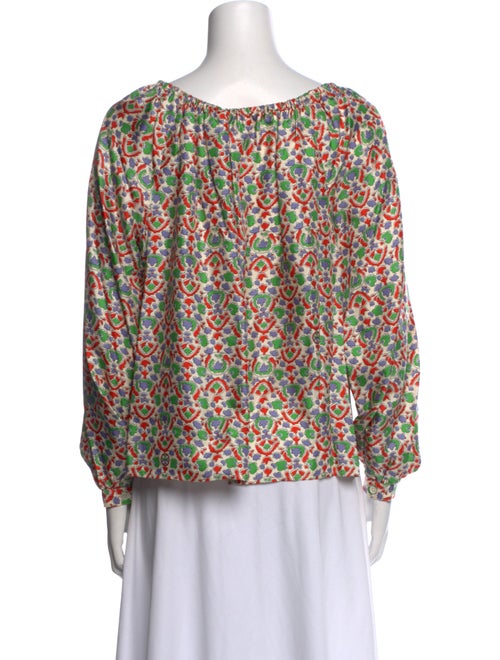 Tory Burch Silk Floral Print Blouse